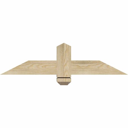 Ekena Millwork Eugene Rough Sawn Timber Gable Bracket, Douglas Fir, 36"W x 9"H x 4"D x 4"F, 6/12 Pitch GBW036X09X0404EUG00RDF